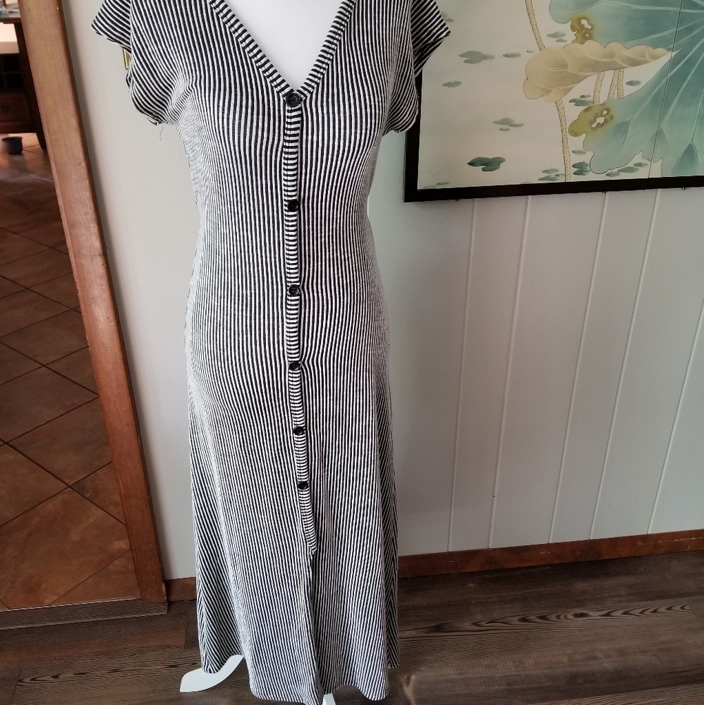Caution to the wind striped dress